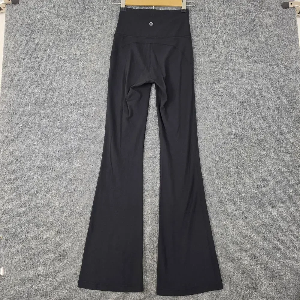 Lululemon Leggings Womens 4 Groove Nulu High Rise Flared Pant Black Yoga Pilates
